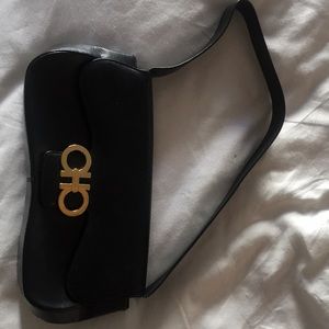 Ferregamo black evening purse
